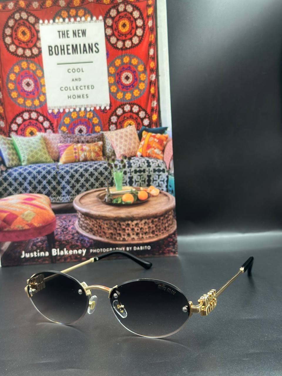 Miu miu Gözlük Yuvarlak (Siyah cam)